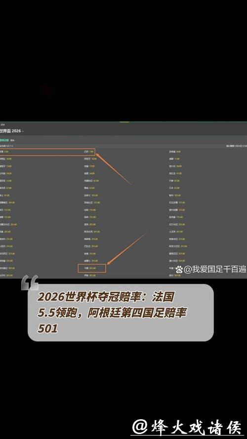 2026世界杯夺冠赔率：夺冠赔率如何影响球迷投注选择